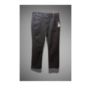 NWT True Religion Mens 36x32 Ricky Flap SN Relaxed Straight‎ Jeans Black Denim